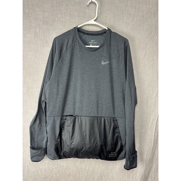 Nike Men's Large Thermal Run Division Convertible Rain Cover Long Sleeve - Picture 3 of 7